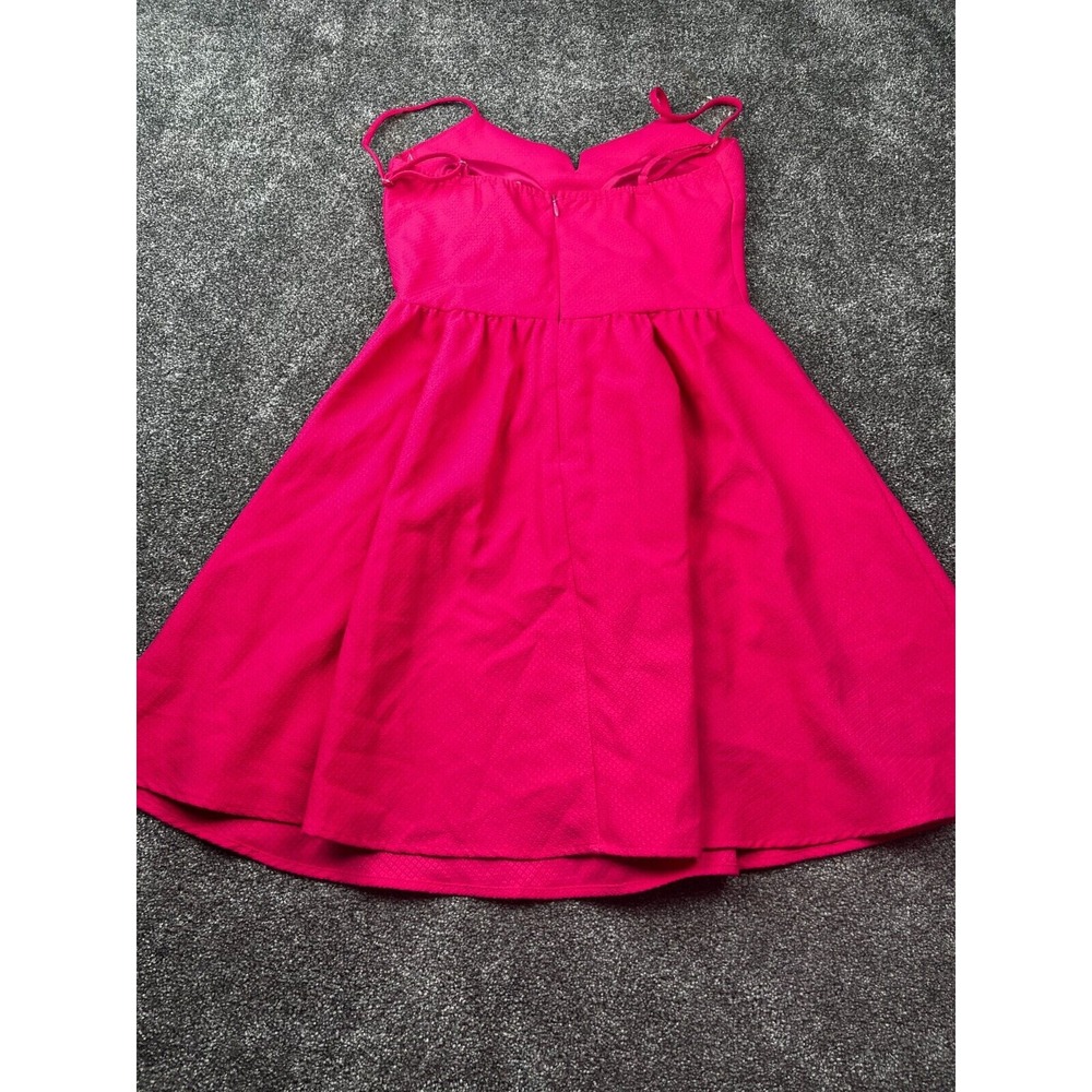 Everly Dress Womens Small Spaghetti‎ Strap Fit Flare Pleated Pink - Picture 12 of 12